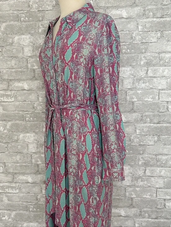 DVF Diane Von Furstenberg Kadina Sea Python Crest Size 14 NWT $348 - Picture 2 of 5
